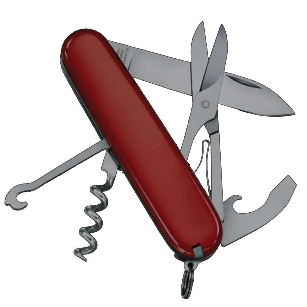 A Swiss Army knife — one handle, many blades. Yours will be shaped differently.